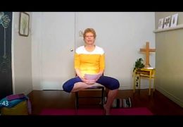 Open To Grace Christian Yoga Community Chair Yoga Class Feb 11th. I Hold You Close to My Heart.